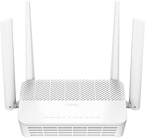 Cudy WR3000S AX3000 Dwuzakresowy router siatkowy WiFi 6, 5 portów Gigabit Ethernet RJ45, 4 anteny 5dBi, MU-MIMO, OpenVPN, Wireguard, Zerotier, Ipsec VPN, aplikacja w chmurze