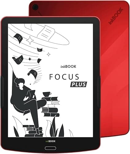 inkBOOK Focus Plus Red | 7,8” czytnik ebooków | aplikacje Legimi, Empik Go Wattpad, Kindle | audiobooki i TTS | bez reklam | polskie menu |