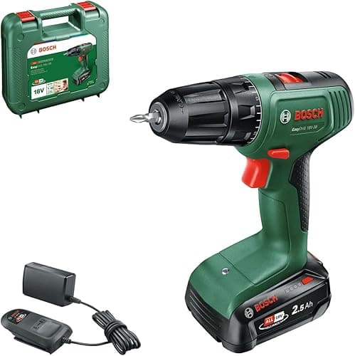 Bosch Wiertarka akumulatorowa EasyDrill 18V-38 (1 akumulator 2,5 Ah; system 18V; walizka)