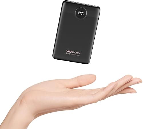 VEEKTOMX Mini Power Bank 10000mAh powerbank 22.5W PD3.0 QC3.0 Quick Charge USB C Portable Charger, mały rozmiar z 2 portami ładowania, kompatybilny z iPhone 15/iPad/Mini fan/Galaxy