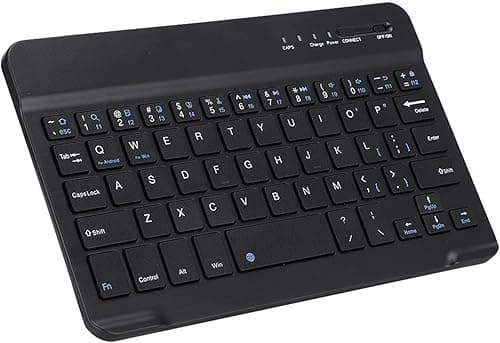 7-8 cali tablet, wąskie światło bezprzewodowa klawiatura Bluetooth dla Androida przenośna klawiatura iOS czarna klawiatura ze stopu aluminium iOS