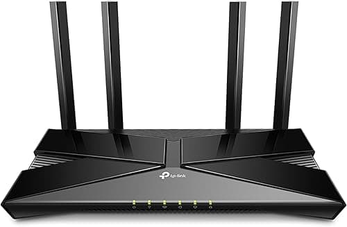TP-Link Archer AX23, Router WiFi 6 AX1800, Dwupasmowy 5 GHz i 2.4 GHz, 4 anteny wysokiego zysku, OFDMA i MU-MIMO, Porty Gigabit, Wsparcie OneMesh, Kontrola rodzicielska, Kompatybilny z Alexa, Czarny