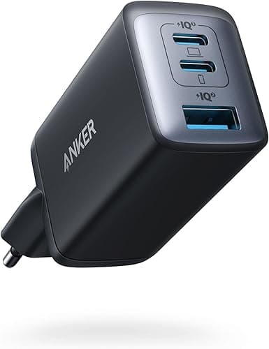 Anker Ładowarka USB C (Nano II 65W) Pod 3-portowa ładowarka PPS, kompaktowy zasilacz USB-C do MacBook Pro, iPad Pro, Steam Deck, Galaxy S20, Dell XPS 13, Note 20/10+, iPhone 16/15, Pixel