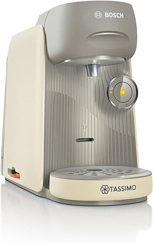 Bosch Tassimo Finesse TAS167P ekspres do kawy na kapsułki, 70 napojów, intensywniejsza kawa pod ciśnieniem głowicy, automatyczne wyłączanie, idealne dozowanie, zajmuje mało miejsca, 1400 W, kremowy