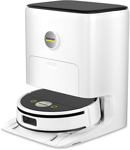 Kärcher robot sprzątający i mopujący RVF 7 Comfort Extra ze stacją wielofunkcyjną, sterowanie przez aplikację, nawigacja LiDAR, kamera, sztuczna inteligencja, do podłóg twardych i dywanów