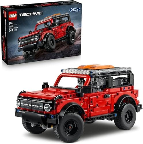 LEGO Technic SUV Ford Bronco, model samochodu do składania dla 9-latka, zabawka konstrukcyjna dla chłopców, dziewczynek i fanów motoryzacji, pomysł na prezent dla dziecka i ozdoba do pokoju 42213