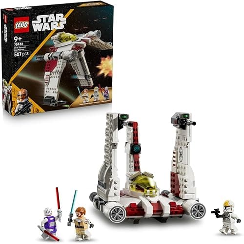 LEGO Star Wars Myśliwiec V-19 Torrent, zabawka konstrukcyjna dla dzieci, statek gwiezdny do zbudowania z 3 minifigurkami, pomysł na prezent dla chłopca, fana serialu Gwiezdne Wojny: Wojny klonów 75432