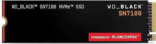 WD_BLACK SN7100 500 GB NVMe SSD M.2 2280 (prędkości odczytu do 7000 MB/s, prędkości zapisu do 6700 MB/s, Next Gen TLC 3D NAND, DASHBOARD, do 2400 TBW) POWERED BY SANDISK