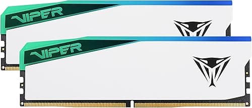 Patriot Memory Viper Elite 5 RGB DDR5 RAM 32 GB (2 x 16 GB) 6000 MT/s CL30 1,35 V UDIMM zestaw pamięci do gier, kompatybilny z Intel XMP/AMD Expo - PVER532G60C30KW