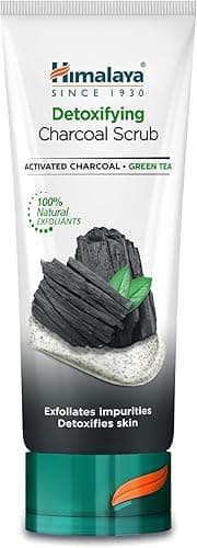 Himalaya Detoksykacyjny Peeling Węglowy (Charcoal Scrub), Mieszanka Aktywowanego Węgla Drzewnego, Kokosa i Zielonej Herbaty, 75 ml
