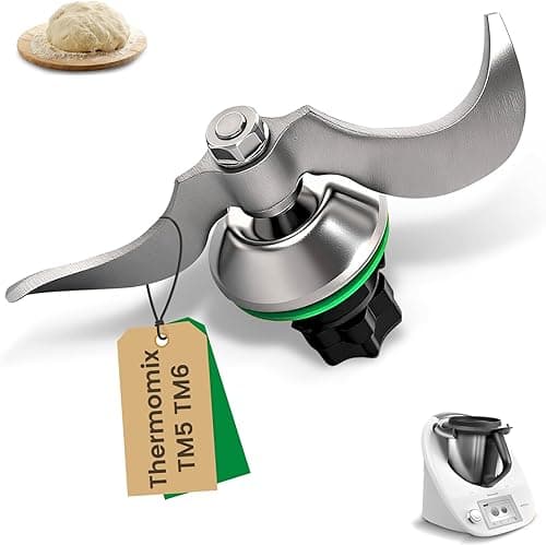 Gigmeta Nóż do wyrabiania ciasta do Thermomix TM6 i TM5, nie pozostawia resztek ciasta po użyciu i jest łatwy w czyszczeniu, części zamienne do noży Thermomix