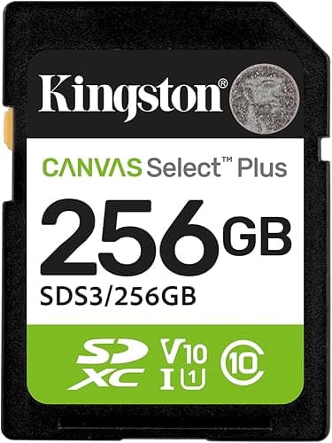 Kingston Canvas Select Plus Karta pamięci SD 256 GB SDXC Gen3 150 MB/s C10 UHS-I U1 V10 - SDS3/256GB