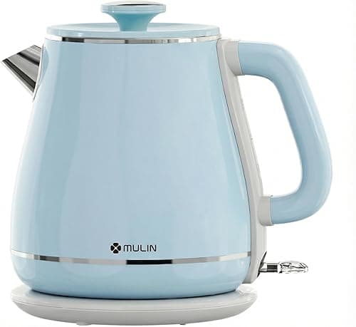 MULIN czajnik w stylu vintage, szybkie gotowanie, czajnik elektryczny 1,8 l, 2200 W, automatyczne wyłączanie, podstawa 366°