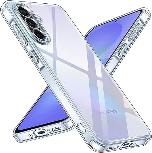 iVoler etui przezroczyste chroniące przed żółknięciem do Samsung Galaxy A36 5G, ochrona przed uderzeniami w standardzie wojskowym, twarda, cienka, odporna na zarysowania obudowa tylna