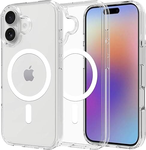 Oprimio Magnetyczne etui do iPhone 17 - przezroczyste etui na telefon komórkowy, silny magnes, odporny na zarysowania tył z poliwęglanu – kompatybilne z akcesoriami MagSafe