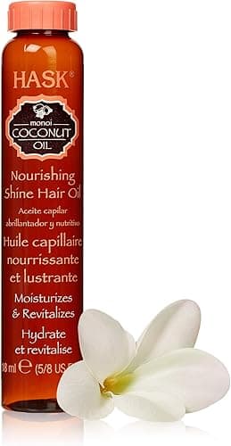 HASK Ampułki olejku do włosów Monoi Coconut, do wszystkich rodzajów włosów, 18 ml