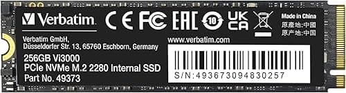 Verbatim Vi3000 PCIe NVMe M.2 SSD 256GB