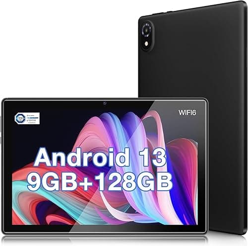 U10 Tablet 10,1", WiFi 6 tabletów z systemem Android 13, 9 GB RAM+128 GB ROM, 1280 x 800 IPS, TÜV, 5060 mAh, Face ID, OTG, Bluetooth 5.0, 8 MP+5MP, szary