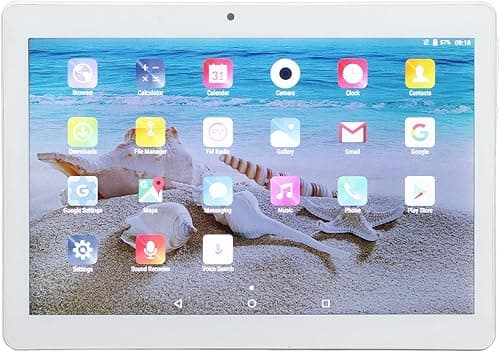 10-calowy Tablet z Systemem Android, Tablet Octa Core Call, 2 GB Pamięci RAM, 32 GB Pamięci ROM 128 GB, Ekran Dotykowy IPS 1080P, Podwójny Aparat HD, WIFI, Gniazdo na Dwie Karty SIM, Długa(Złoto)