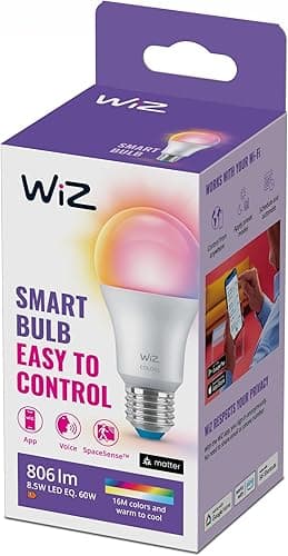 WiZ Wi-Fi BLE 60W A60 E27 822-65 RGB 1PF/6