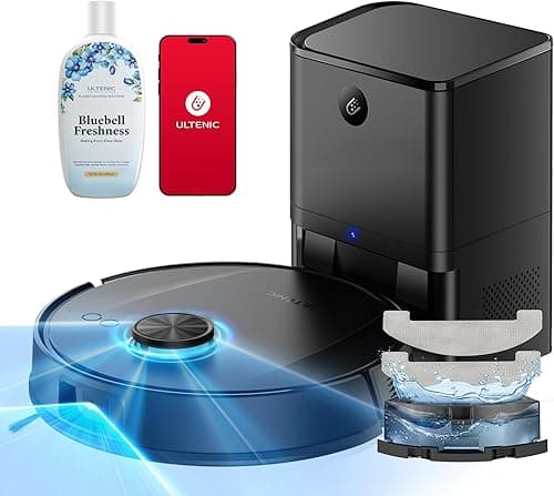 Ultenic T20Pro robot odkurzający, robot odkurzający, cichy robot połączony z WiFi/Bluetooth/Alexa/App, 6 trybów czyszczenia, samowyładowanie, 8000 Pa, idealny do sierści zwierząt domowych