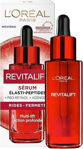 L'Oréal Paris Szybkie działanie, przeciwstarzeniowe serum do twarzy, przeciwzmarszczkowe, ekstra fermentowane i tonizujące, wzbogacone o adenozynę i włókno, do wszystkich rodzajów skóry, rewitalift