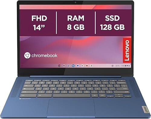 Lenovo IdeaPad Slim 3 Notebook Chromebook 14" FHD (1920 x 1080), MediaTek Kompanio 520, 8 GB RAM, 128 GB eMMC, ChromeOS, WiFi 6 - Abyss Blue, ekskluzywny Amazon