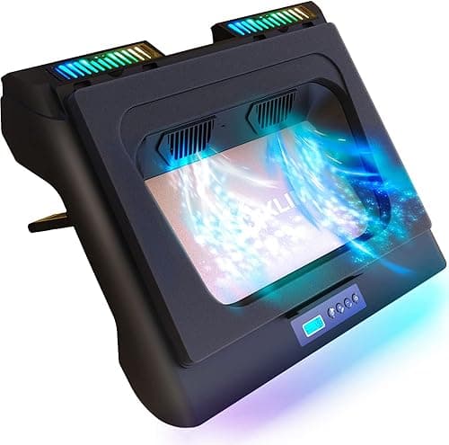 KLIM Everest Laptop Cooling Pad | wydajny turbo wentylator 4300 RPM chłodnica do laptopa | uszczelniona pianka zapewnia maksymalną wydajność | zapobiega przegrzaniu | 14-17,3"