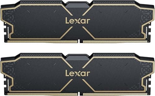 Lexar OC DDR5 RAM 32 GB (2 x 16 GB) 6000 MHz, 288-pinowa pamięć biurkowa UDIMM, pamięć komputerowa do gier DRAM do Intel XMP 3.0 / AMD EXPO, On-die ECC, 1,25 V