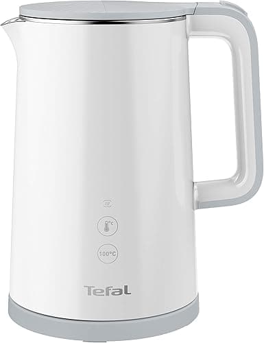 Tefal Sense KO6931 czajnik elektryczny z wyświetlaczem cyfrowym do wyboru 5 temperatur, gotowanie za naciśnięciem przycisku, pojemność 1,5 l, utrzymywanie ciepła przez 30 minut, podstawa 360°