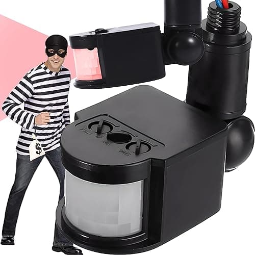 Retoo Czujnik Ruchu na Podczerwień, Pir LED, 180°, 12 m, Ściana, Sufit, Narożniki, Montaż Natynkowy, Zmierzchu na Zewnątrz