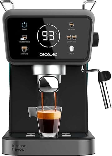 Cecotec Power Espresso Touch ColdBrew, ekspres do kawy espresso i cappuccino, kawa na zimno, z 20 barami ciśnieniowymi i obracanym parowcem, idealny dla miłośników dobrej kawy