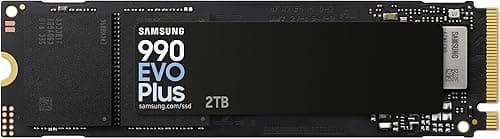 Dysk SSD Samsung 990 EVO Plus NVMe M.2 2 TB, PCIe 4.0 x4 / PCIe 5.0 x2, NVMe 2.0 (2280), odczyt 7250 MB/s, zapis 6300 MB/s, wewnętrzny dysk SSD do gier i edycji grafiki, MZ-V9S2T0BW