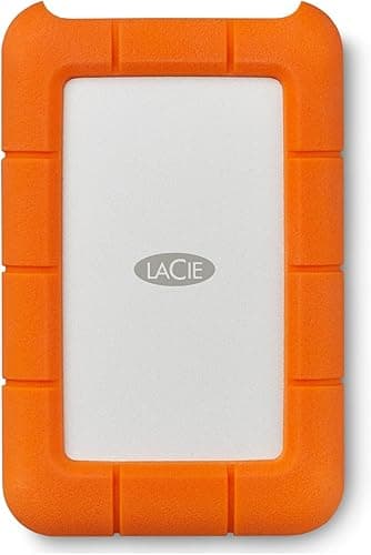 LaCie Rugged USB-C 2TB, Zewnętrzny dysk twardy przenośny, PC Mac iPad & iPhone, Data Rescue Service (STFR2000800)