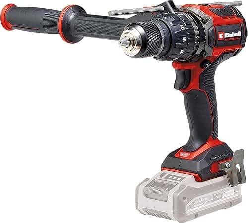 Einhell Profesjonalna akumulatorowa wiertarko-wkrętarka udarowa TP-CD 18/120 Li-i BL-Solo Power X-Change (18 V, bezszczotkowa, 120 Nm, funkcja wiercenia udarowego, uchwyt wiertarski 13 mm, 2-biegowy,