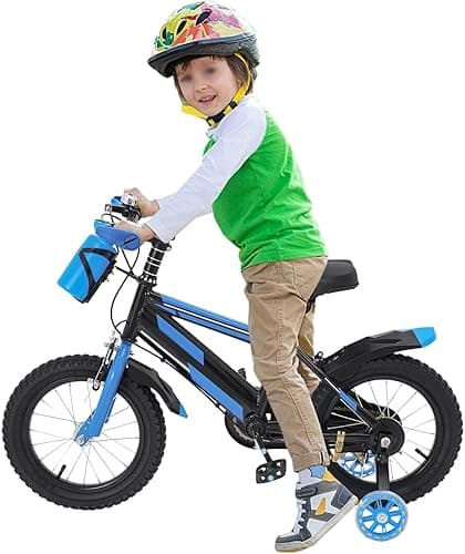 Rower dziecięcy 14 cali, rower dziecięcy dla chłopców i dziewczynek, rower dziecięcy z kółkami podporowymi, rower dziecięcy od 3 lat