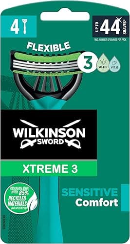 Wilkinson Xtreme 3 Sensitive Jednorazowe Maszynki do Golenia, 4 Sztuk