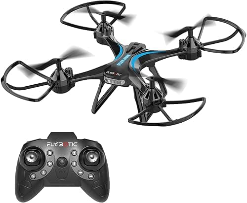 Flybotic – dron wyczynowy – pilot zdalnego sterowania 2,4 GHz – automatyczny start i lądowanie – unoszący się lot – akrobacje 360° – 3 prędkości – 2 baterie w zestawie – dla początkujących dzieci i