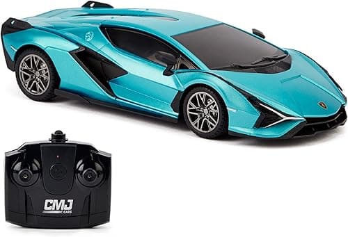 Skala 1:24 Oficjalnie licencjonowany RC Lamborghini Sián FKP 37, niebieski Lambo Sport Racing Hobby Toy Model samochodu dla chłopców dziewcząt i dorosłych prezent