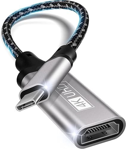 Adapter USB C HDMI, adapter USB C na HDMI 4K, adapter Thunderbolt 3 auf HDMI, kompatybilny z MacBook Pro/Air, Dell XPS 15/13, iPad Pro/Air, Pixelbook, Samsung Galaxy S/Note, Huawei P40, Surface Pro,