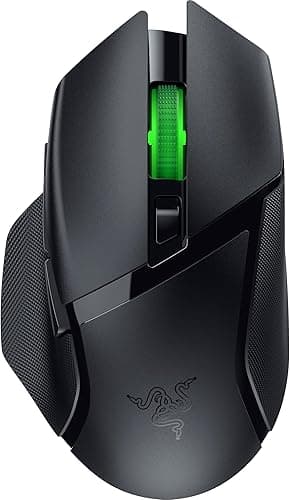 Razer Basilisk V3 X HyperSpeed - konfigurowalna bezprzewodowa mysz do gier (ergonomiczny kształt z 9 konfigurowalnymi elementami sterującymi, zaawansowany czujnik optyczny 5G 18K) Czarny