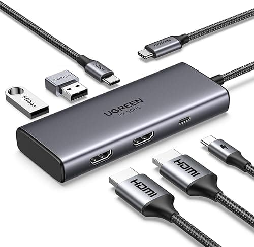 UGREEN USB C Dockingstation z dwoma złączami HDMI