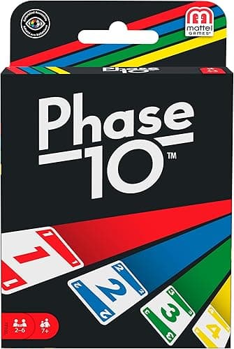 Mattel Games Phase 10 Gra Karciana, Wielokolorowy, Od 7 Lat