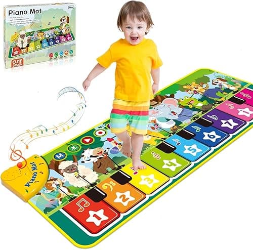 Mata fortepianowa, zabawka dla dzieci w wieku od 1, 2, 3 lat, zabawka dla dzieci w wieku 1, 2, 3 lata, prezent dla chłopców i dziewczynek, 2, 3 lata, zabawka edukacyjna dla dzieci od 1 roku