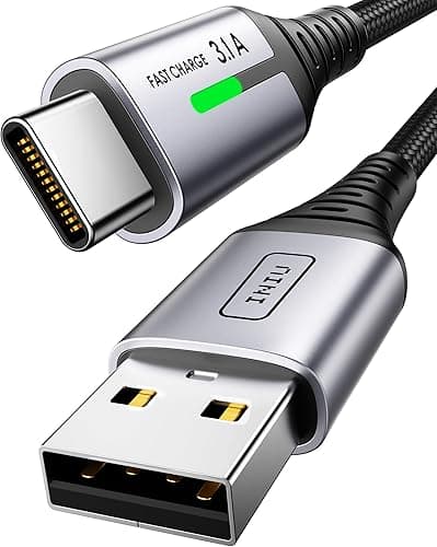 INIU Kabel USB C, [2m/3.1A] Kabel Ładowarki Typu C Szybkie Ładowanie, Pleciony Kabel Danych USB-C ze Stopu Cynku, Charging Cable for iPhone 16 15 iPad Samsung S24 S23 S22 S21 Google Huawei Xiaomi etc