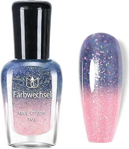 Lakier do paznokci zmieniający kolor – 7 ml, sterowany temperaturą lakier do paznokci z regulacją temperatury barwowej, długotrwały i szybkoschnący, Air Dry Color Change Nail Polish do stylizacji