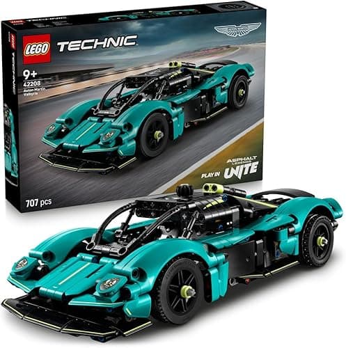 LEGO Technic Aston Martin Valkyrie, zabawka konstrukcyjna dla dziecka z modelem samochodu, pomysł na prezent dla 9-latka, zestaw dla chłopców i dziewczynek, ciekawa ozdoba do pokoju dziecięcego 42208