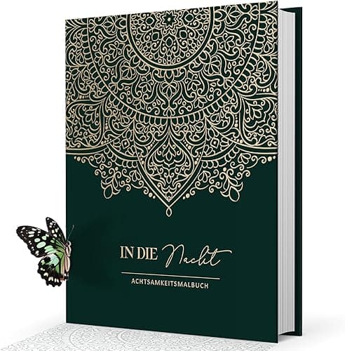 BIROYAL Duża kolorowanka dla dorosłych A4-100, wykwintne wzory kolorowanki dla dorosłych z powiedzeniami – mandala, zwierzęta i kwiaty – kolorowanka dla dorosłych do relaksu, uważności i redukcji