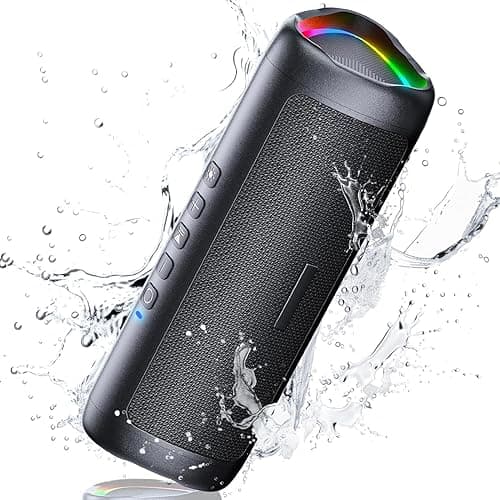 UOHHBOE Przenośny Głośnik Bluetooth 30 W Głośnik Muzyczny 24 Godziny Pracy Baterii Wodoodporność IPX5 z TWS Bezdotykowe światło RGB Zasięg 30 m