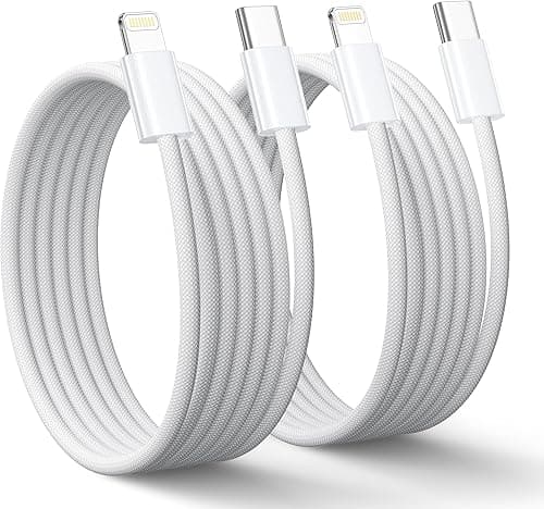 Kabel USB C do Lightning 2M zestaw 2 sztuk, [certyfikat MFi] Kabel iPhone USB C szybkie ładowanie PD ładowarka iPhone Kabel USBC Lightning do iPhone 14 13 12 11 Pro Max/Mini/14 13 12 11 XR XS X 8 Plus